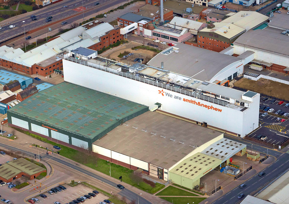 Aerial Photography of Smith & Nephew Factory